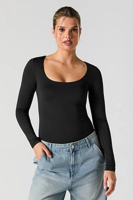 Scoop Neck Long Sleeve Bodysuit