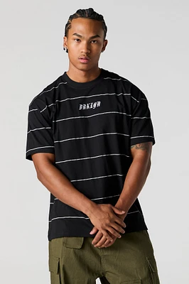 City Embroidered Striped T-Shirt