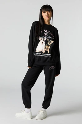 Cutesy Graphic Fleece Jogger