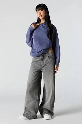 High Rise Super Wide Leg Jean