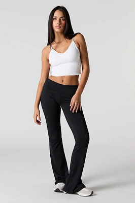 Soft Fleece Foldover Waist Flare Pant