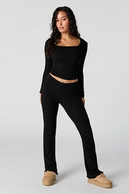 Ribbed Flare Legging