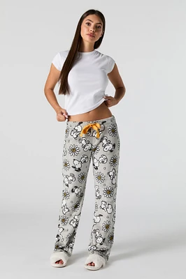 Snoopy Printed Plush Pajama Pant