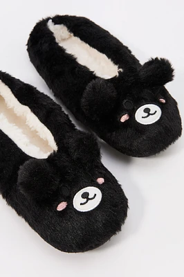 3D Bear Plush Slippers