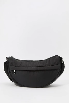 Nylon Half Moon Bag