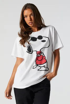 Snoopy Graphic Boyfriend T-Shirt