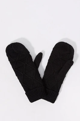 Diamond Knit Mittens