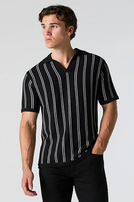 Striped Knit Polo