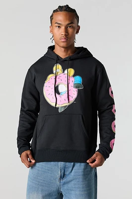 Homer Simpson Graphic Fleece Hoodie