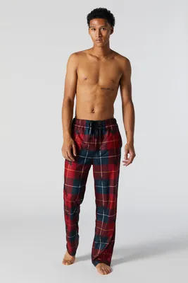 Moose Plaid Graphic Pajama Pant