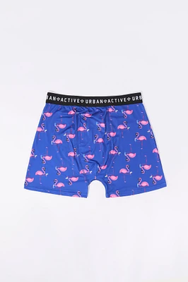 Flamingo Print Boxer Brief