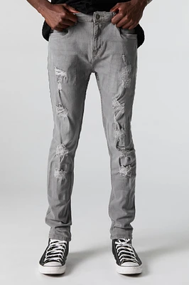 Wash Distressed Skinny Jean