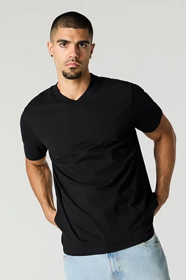 Solid V-Neck T-Shirt