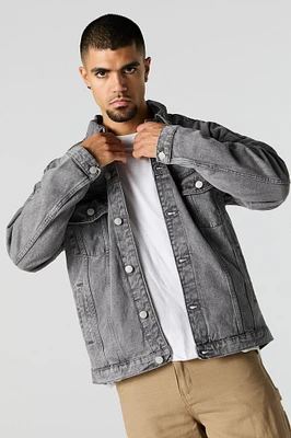 Acid Wash Denim Trucker Jacket