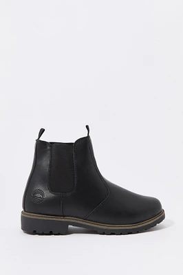 Faux Leather Chelsea Boot