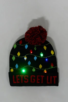 Let it Snow Christmas Light Up Beanie