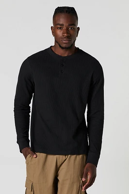 Thermal Long Sleeve Henley Top