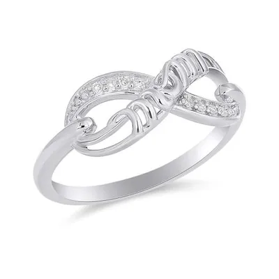 Sterling Silver 0.04CTW Diamond Mom Ring