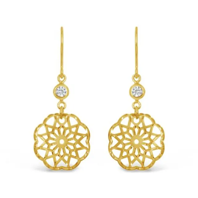 Gold-Plated Dangling Sphere Earrings for Women