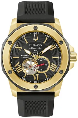 Bulova Men's Marine Star Black Nylon Watch