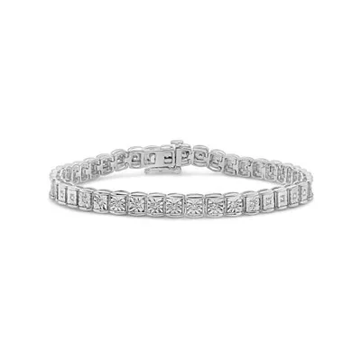 Sterling Silver 0.50CTW Diamond Tennis Bracelet