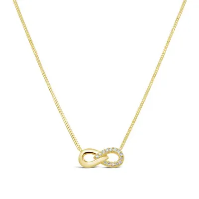 Infinite Love 10K Yellow Gold Diamond Infinity Necklace