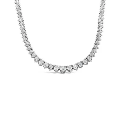 New Brilliance 10K White Gold Lab Grown 2.96CTW Diamond Necklace