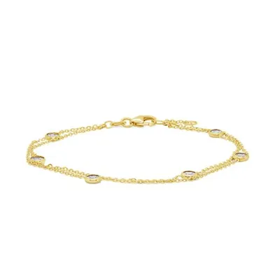 10K Yellow Gold 7" + 1" Extender Precious Metals By The Yard Bracelet