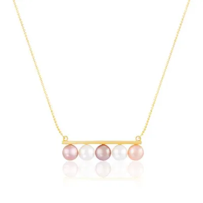 Gold Plated Sterling Silver Freshwater Pearl Necklace