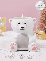 Polar Bear Queen Candle - 925 Sterling Silver Polar Bear Necklace Collection