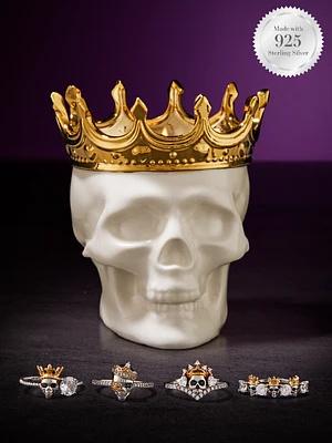 Skull Queen Candle - 925 Sterling Silver Ring Collection