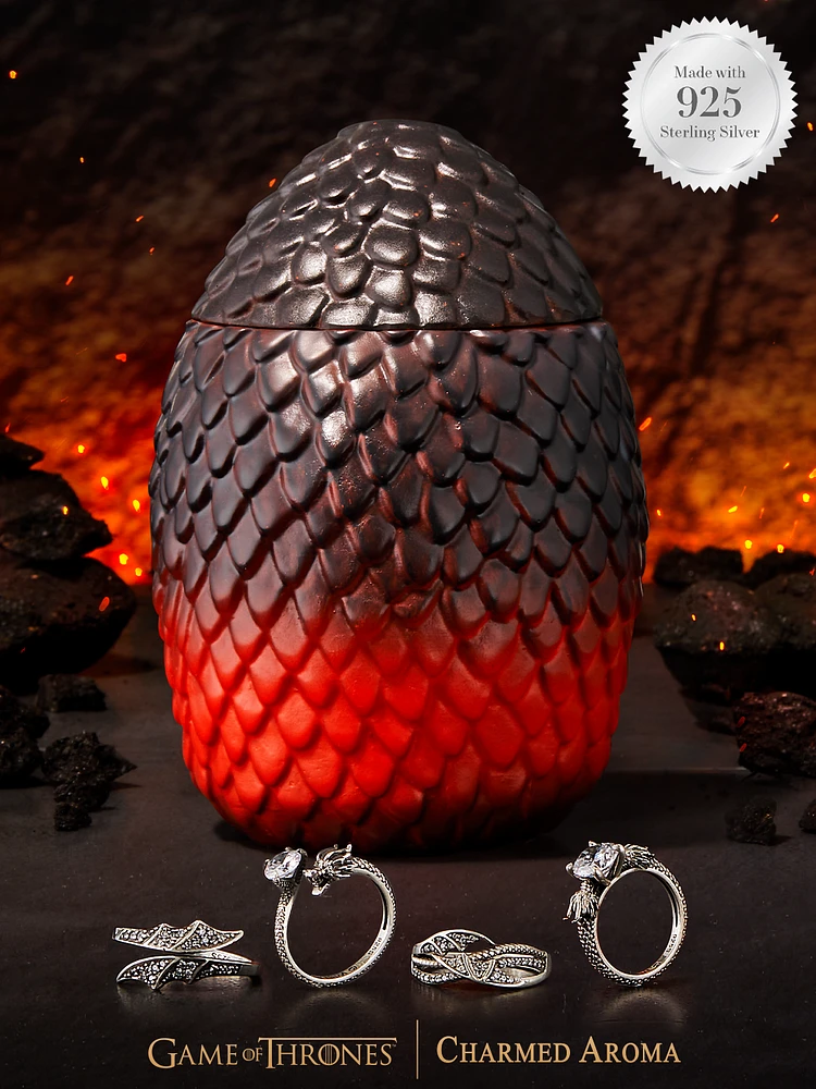 Game of Thrones Dragon Egg Candle - 925 Sterling Silver Ring Collection