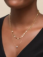 Dainty Gold Disc Necklace