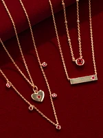 Ruby Candle - Layered Ruby Necklace Collection