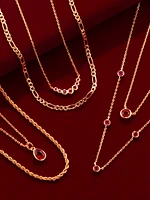 Ruby Candle - Layered Ruby Necklace Collection