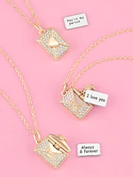 I Love You a Latte Mug Candle - Secret Message Locket Necklace Collection