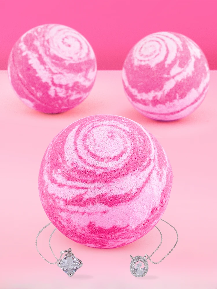 Raspberry Delight Bath Bomb - Necklace Collection