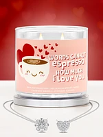 Words Cannot Espresso How Much I Love You Candle - Necklace Collection