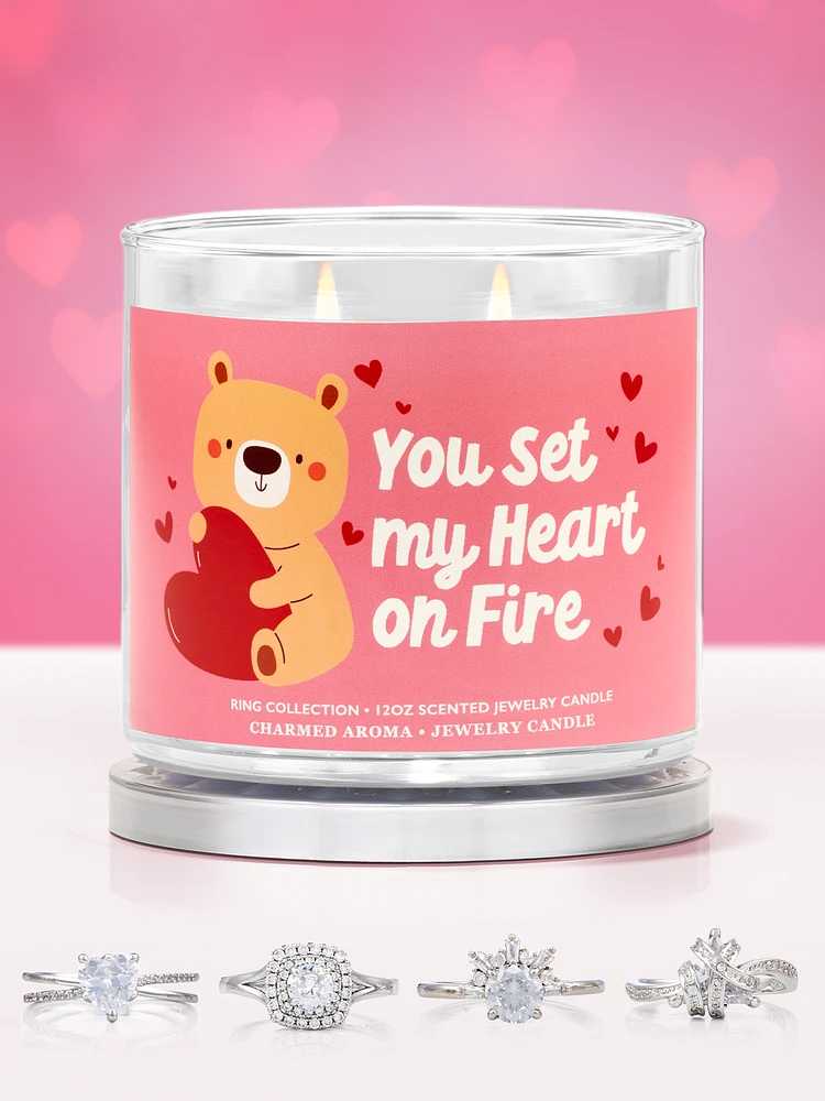 You Set My Heart On Fire Candle - Ring Collection