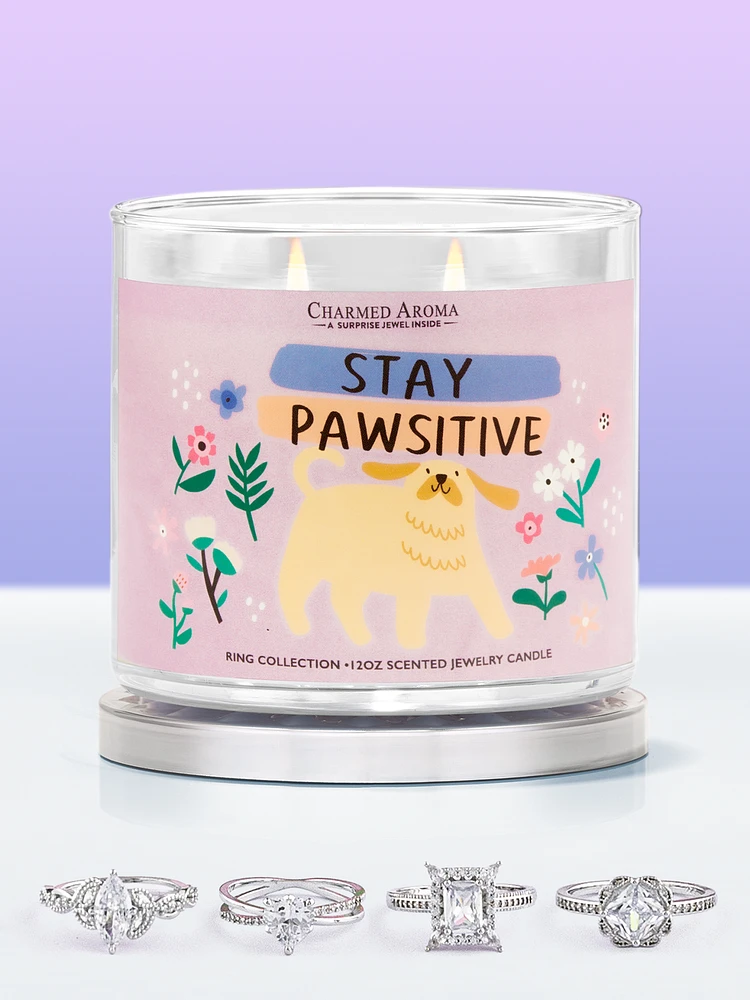 Stay Pawsitive Candle - Ring Collection