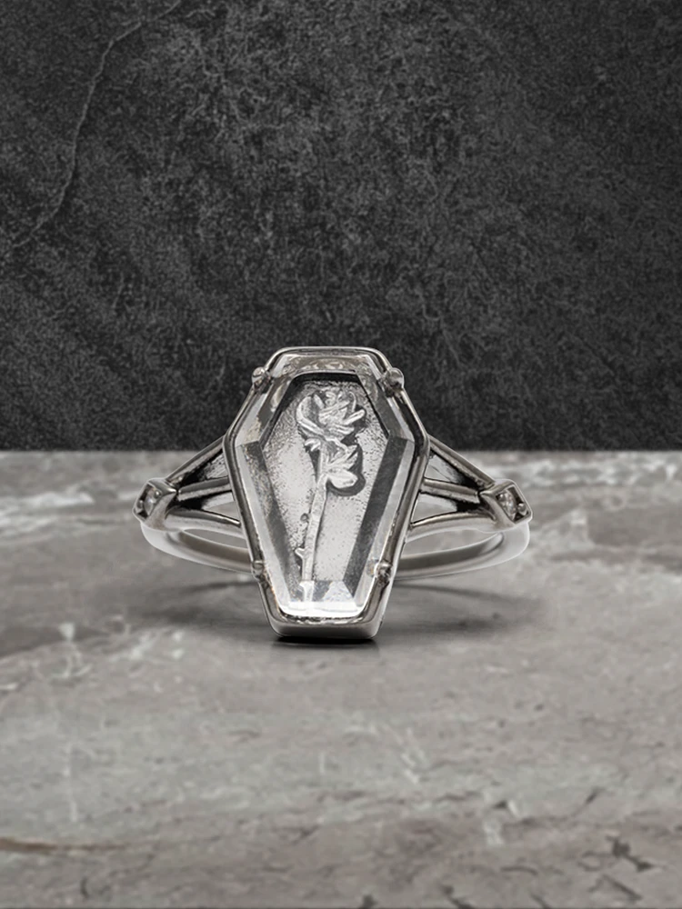 Skeleton Coffin Jewelry Candle - Ring