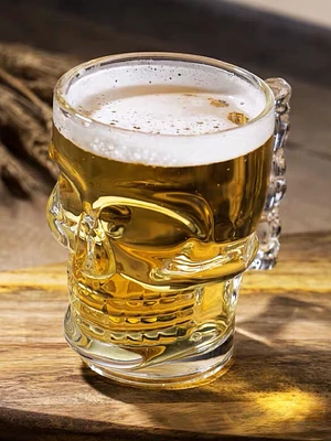 Skull Glass Beer Mug