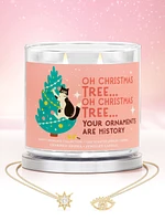 Oh Christmas Tree Oh, Christamas Tree, Your Ornaments Are History Candle - Dainty Necklace collection