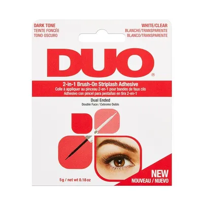 CLEARANCE ARDELL Duo 2-IN-1 Brush-On Striplash Adhesive Dark & Clear