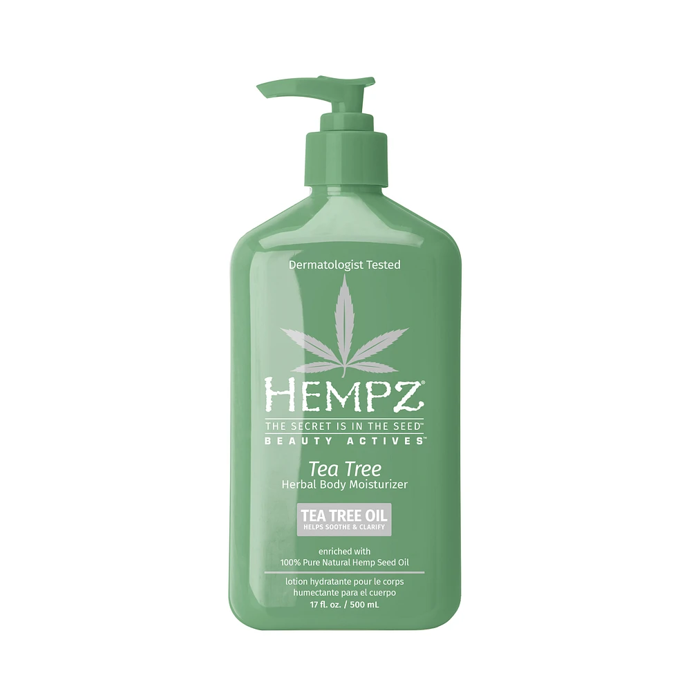 HEMPZ Beauty Actives Tea Tree Herbal Body Moisturizer with Tea Tree Oil