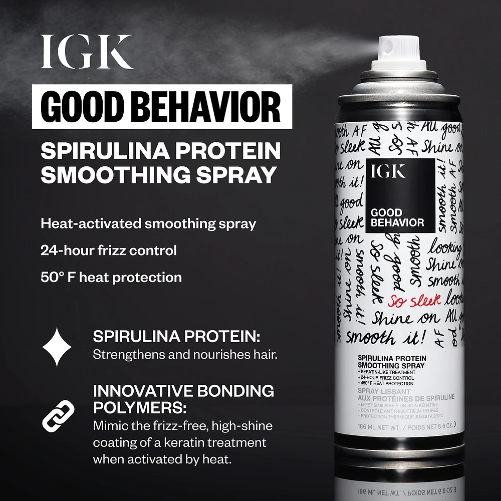 IGK Good Behavior Spirulina Protein Smoothing Spray