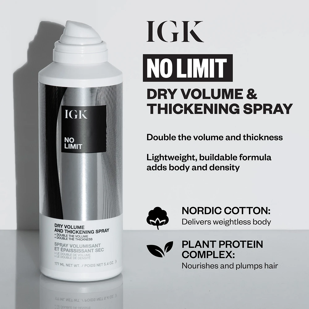 IGK No Limit Dry Volume & Thickening Finishing Spray