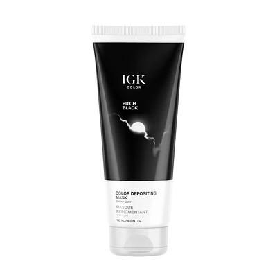 IGK Color Depositing Hair Mask Pitch Black