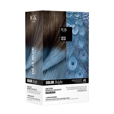 IGK Color Bright One Step Bleach & Color Kit: Deja Blue