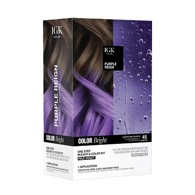 IGK Color Bright One Step Bleach & Color Kit: Purple Reign